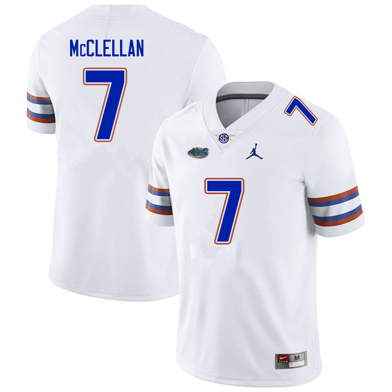 Men #7 Chris McClellan Florida Gators College Football Jerseys Sale-White